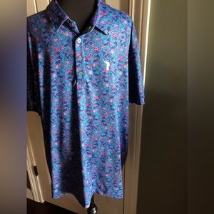 NWOT William Murray Tropical Print Golf Shirt.